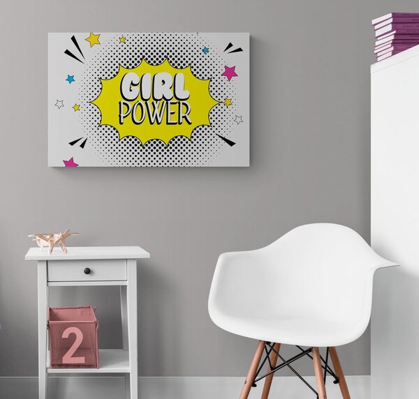 Slika s pop art natpisom - GIRL POWER