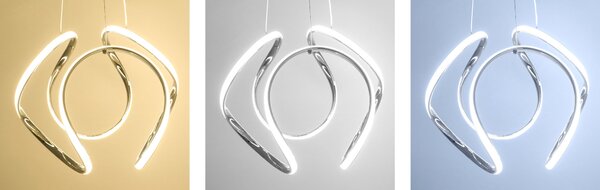 Viseća stropna svjetiljka LED + daljinski upravljač CHROME APP385-CP
