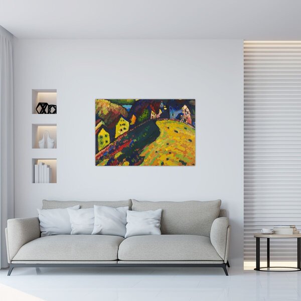 Slika - Vasily Kandinsky, Houses at Murnau, reprodukcije (90x60 cm)