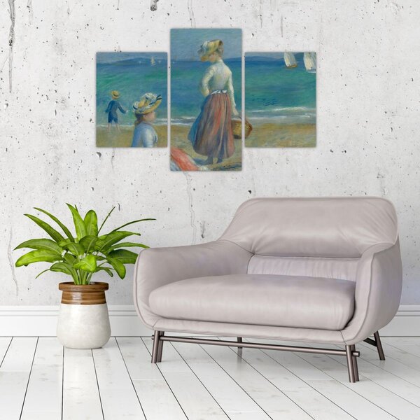Slika - Auguste Renoir, Figures on the Beach, reprodukcije (90x60 cm)