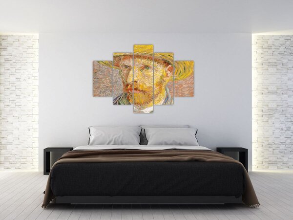 Slika - Vincent van Gogh, Self-Portrait with a Straw Hat (The Potato Peeler), reprodukcije (150x105 cm)