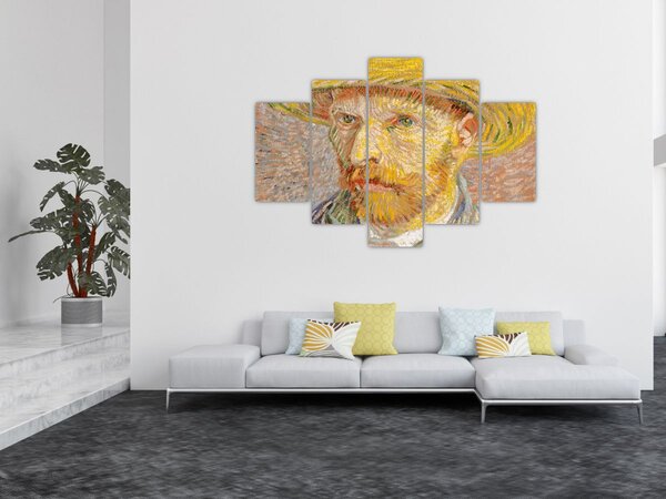 Slika - Vincent van Gogh, Self-Portrait with a Straw Hat (The Potato Peeler), reprodukcije (150x105 cm)