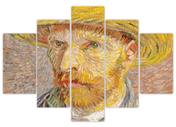 Slika - Vincent van Gogh, Self-Portrait with a Straw Hat (The Potato Peeler), reprodukcije (150x105 cm)