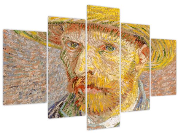 Slika - Vincent van Gogh, Self-Portrait with a Straw Hat (The Potato Peeler), reprodukcije (150x105 cm)