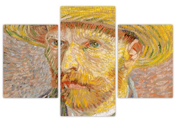 Slika - Vincent van Gogh, Self-Portrait with a Straw Hat (The Potato Peeler), reprodukcije (90x60 cm)