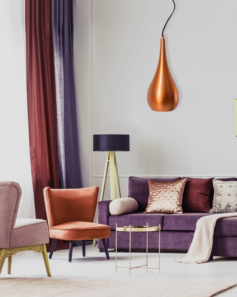 Stropna viseća svjetiljka duga Loft Metalno zlato APP378-1CP