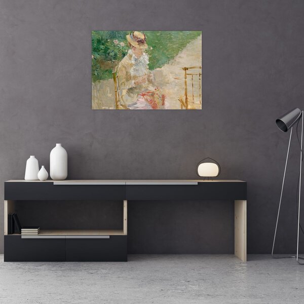 Slika - Berthe Morisot, Young Woman Knitting, reprodukcije (70x50 cm)