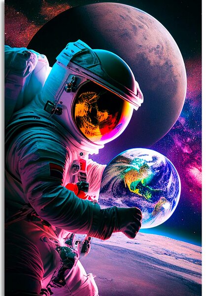 Slika astronaut u svemirskoj misiji