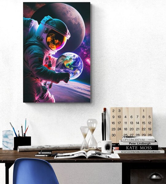 Slika astronaut u svemirskoj misiji