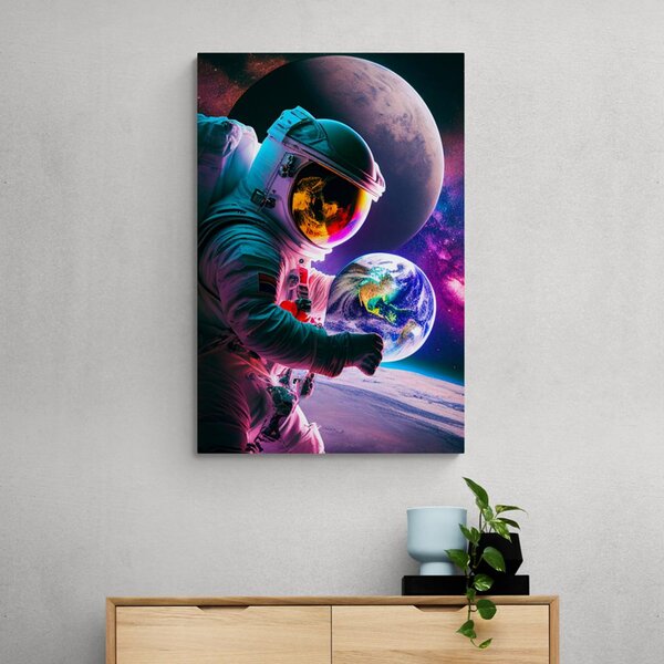 Slika astronaut u svemirskoj misiji