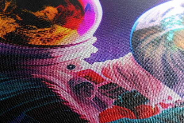 Slika astronaut u svemirskoj misiji