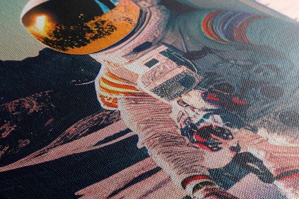 Slika astronaut na površini nepoznatog planeta