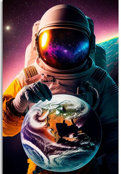 Slika kozmonaut u nepoznatoj atmosferi