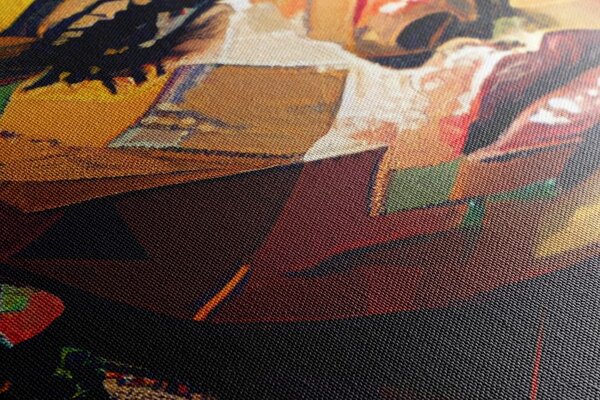 Slika šarm žene u patchwork dizajnu