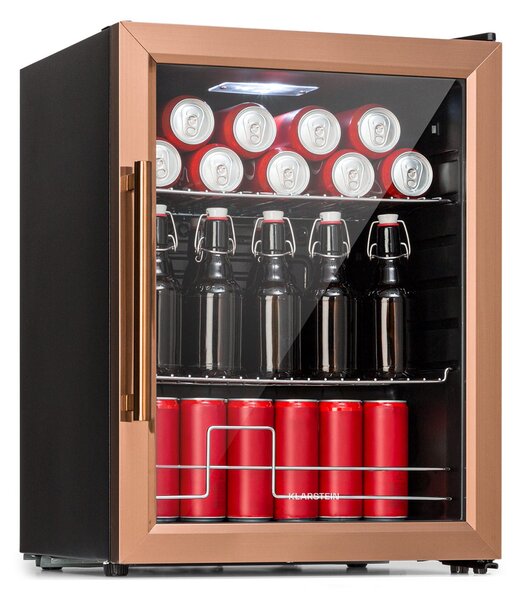 Klarstein Beersafe XL, hladnjak, 60 litara, 2 police, dvostruka izolacija panoramskih vrata, inox