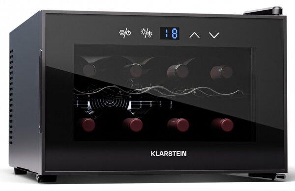 Klarstein Shiraz 8 Uno, hladnjak za vino, 8 boca, 8 - 18 °C, kontrola na dodir