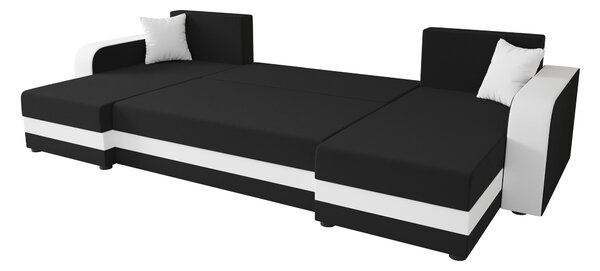 Razvlačna U kutna garnitura VALERIO 305x140 cm, tamno siva/antracit