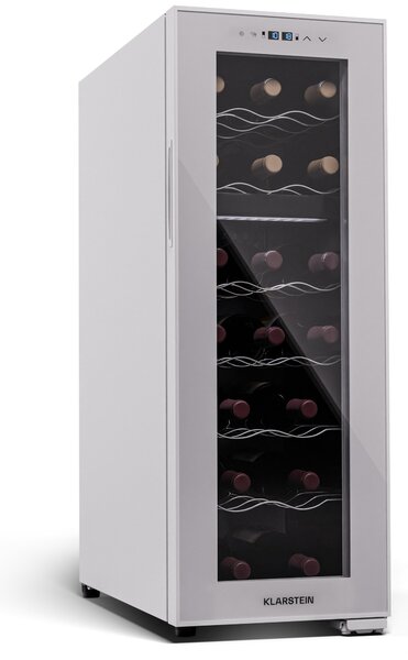 Klarstein Shiraz 18 Duo, hladnjak za vino, 2 zone, 53 l/18 boca, 5-18 / 5-18 °C, upravljanje na dodir