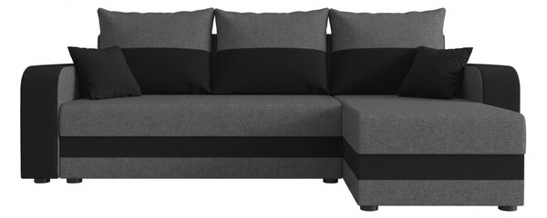Razvlačna kutna garnitura L VALERIO 238x140 cm, tamno siva/antracit + 2 jastuka GRATIS, univerzalna