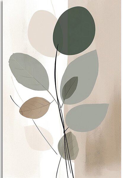 Slika apstraktni botanički oblici No1