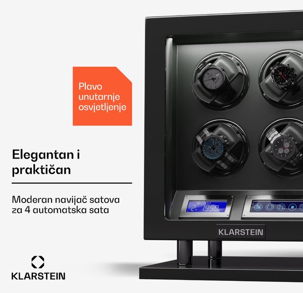 Klarstein Verdon 4, navijač za sat, za 4 sata, 3 moda, 5 brzina, LED, daljinski upravljač