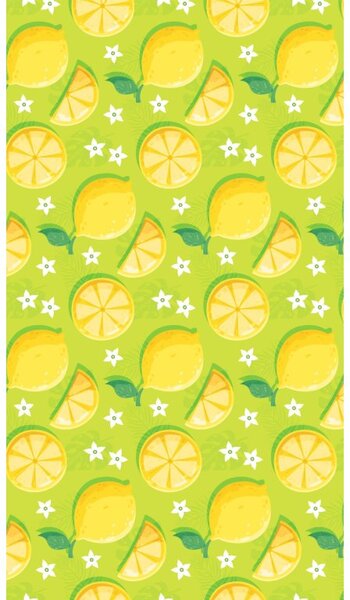 Plažni set LEMONS – ručnik 100×180 cm i pončo 80×145 cm, zeleni