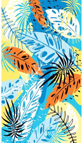 Plažni set SUMMER FRESH – ručnik 100×180 cm i pončo 80×145 cm, šareni
