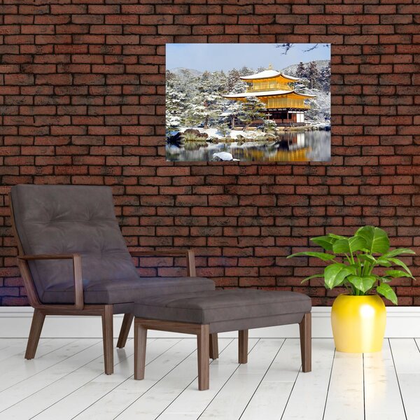 Staklena slika - Kinkakuji, Japan (70x50 cm)