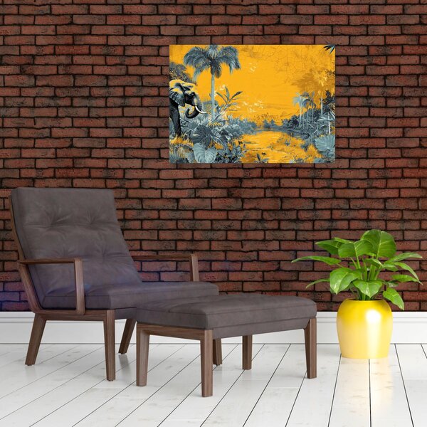 Slika - Slon u prirodi (70x50 cm)