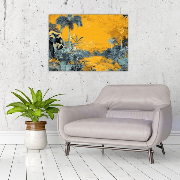Slika - Slon u prirodi (70x50 cm)