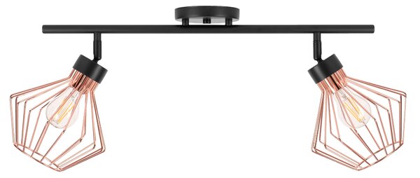 Dvostruka svjetiljka metalna Loft stropna roza APP535-2C