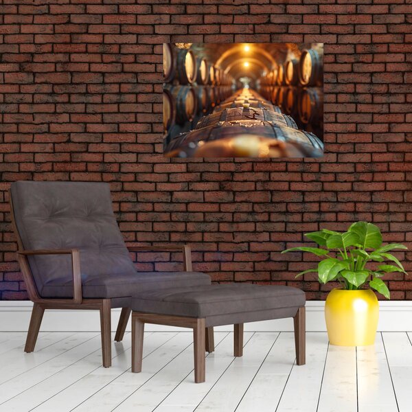 Staklena slika - Vinski podrum (70x50 cm)