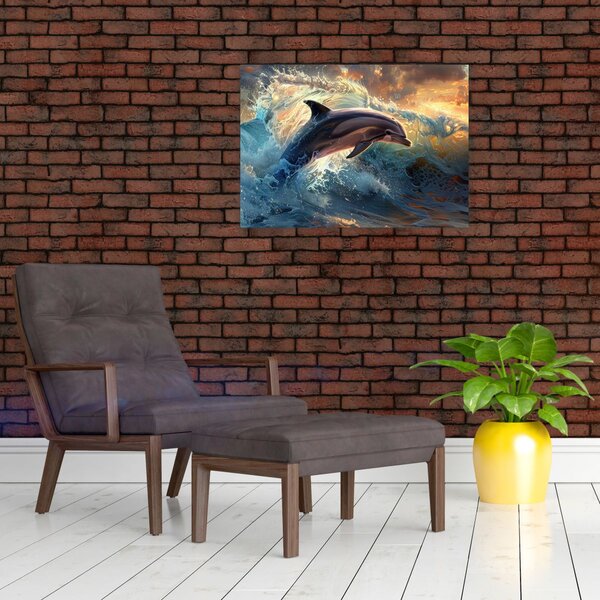 Slika - Delfin, ilustracije (70x50 cm)