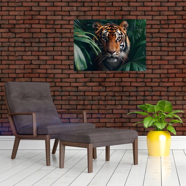 Slika - Portret tigra u džungli (70x50 cm)