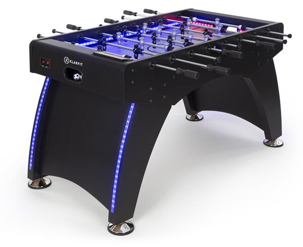 KLARFIT Arrowhead, stolni nogomet, 117 x 68, LED osvjetljenje, automatsko brojanje golova, crni
