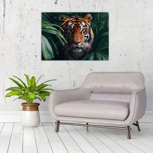 Slika - Portret tigra u džungli (70x50 cm)