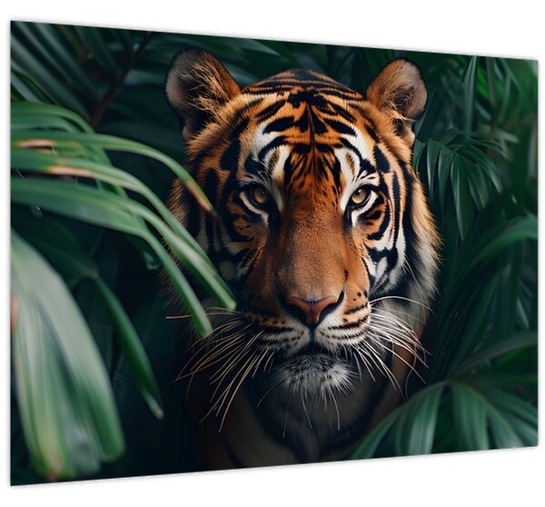 Slika - Portret tigra u džungli (70x50 cm)