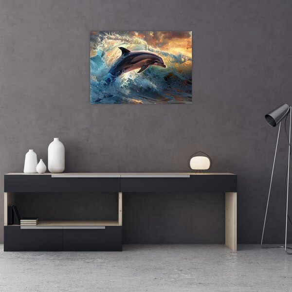 Slika - Delfin, ilustracije (70x50 cm)