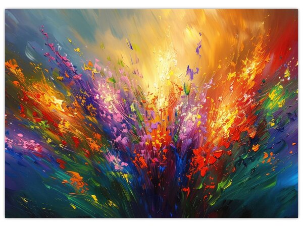 Slika - Apstrakcija cvijeća (70x50 cm)