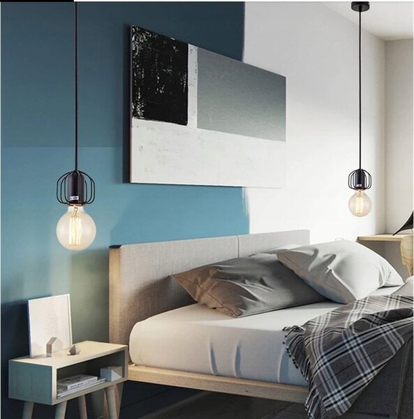 Stropna viseća svjetiljka crna Loft APP595-1CP