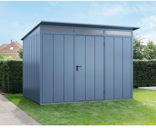 EcoStar Spremište Elegant-P Tip 3 (Vanjska dimenzija uklj. krovni prevjes (Š x D): 312,7 x 283,4 cm, Plava, Jedna vrata)