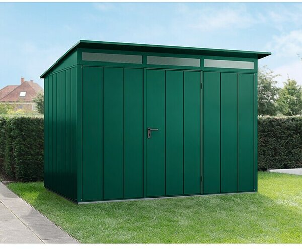 EcoStar Spremište Elegant-P Tip 3 (Vanjska dimenzija uklj. krovni prevjes (Š x D): 312,7 x 283,4 cm, Zelena, Jedna vrata)