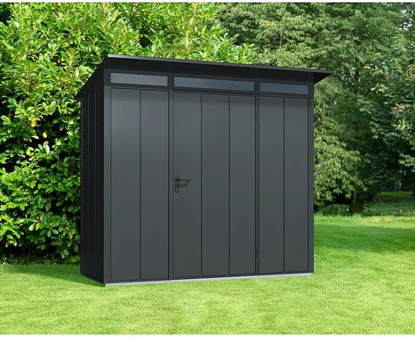 EcoStar Spremište Elegant Tip 1 (Vanjska dimenzija uklj. krovni prevjes (Š x D): 247,9 x 153 cm, Antracit, Jedna vrata)