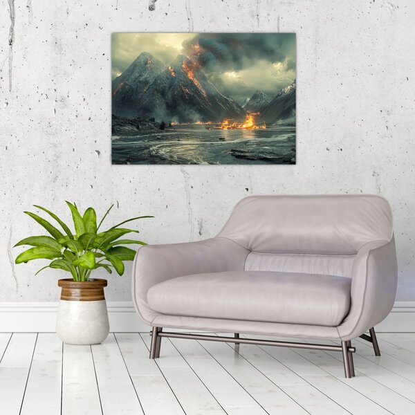 Slika - Vulkanska erupcija (70x50 cm)