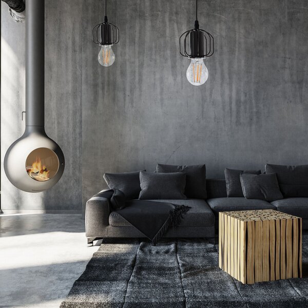 Stropna viseća svjetiljka crna Loft APP595-1CP