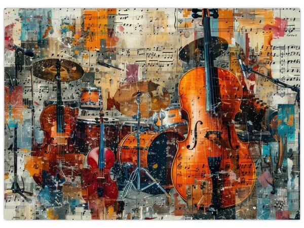 Slika - Glazbeni instrumenti (70x50 cm)