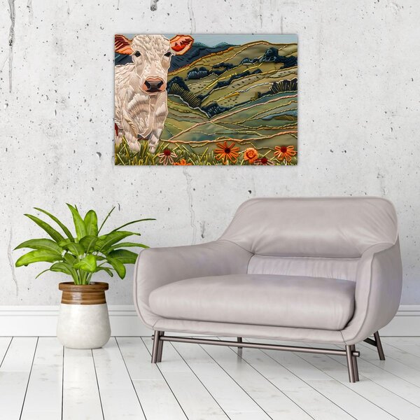Slika - Imitacija pletenog motiva (70x50 cm)