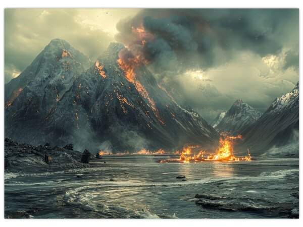 Slika - Vulkanska erupcija (70x50 cm)