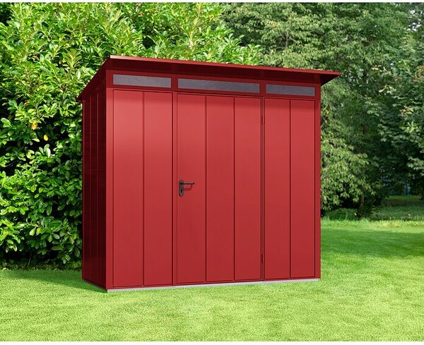 EcoStar Spremište Elegant Tip 1 (Vanjska dimenzija uklj. krovni prevjes (Š x D): 247,9 x 153 cm, Crvena, Jedna vrata)
