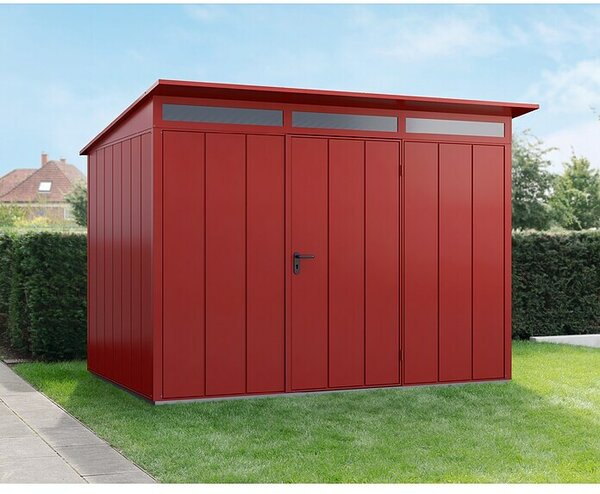 EcoStar Spremište Elegant-P Tip 3 (Vanjska dimenzija uklj. krovni prevjes (Š x D): 312,7 x 283,4 cm, Crvena, Jedna vrata)